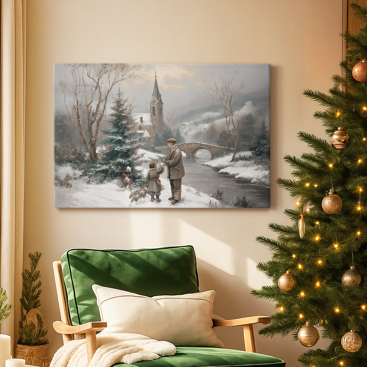 Soft Linen Carol - Canvas Art Print