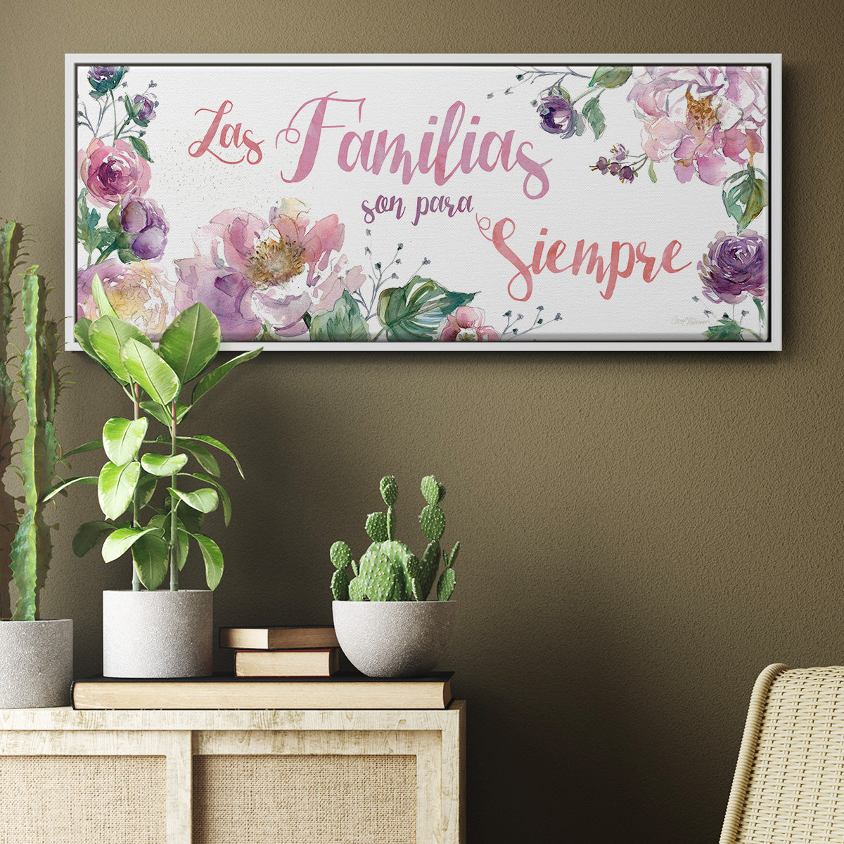 Familias Siempre - Floater Framed Canvas Print