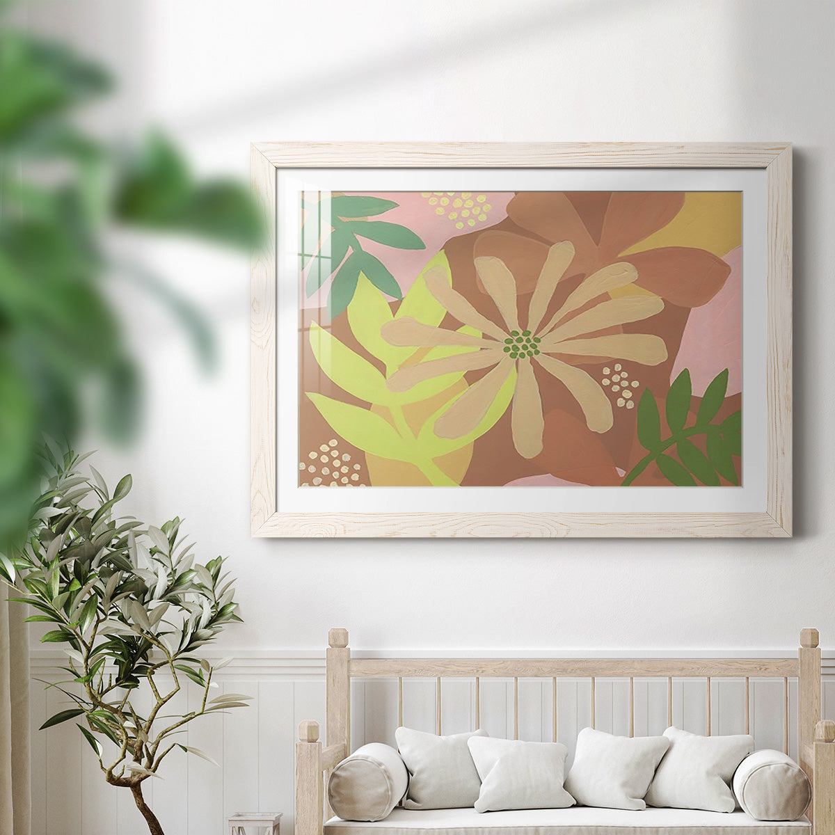 Neutral Blooms II-Premium Framed Print - Ready to Hang