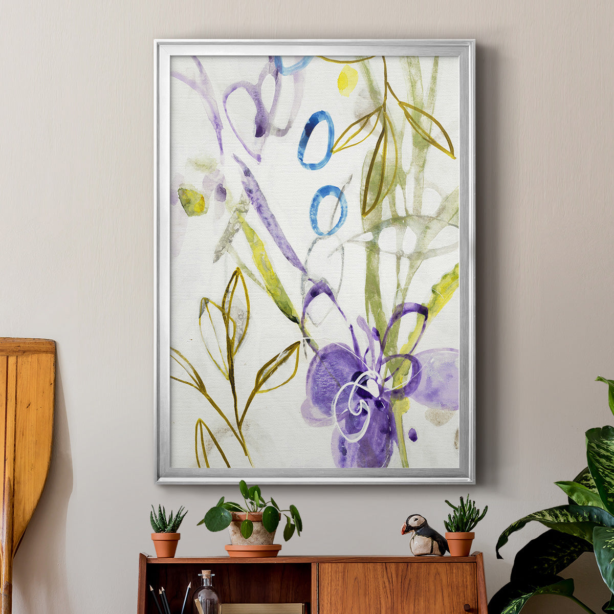 On A Whim II - Modern Framed Canvas Print