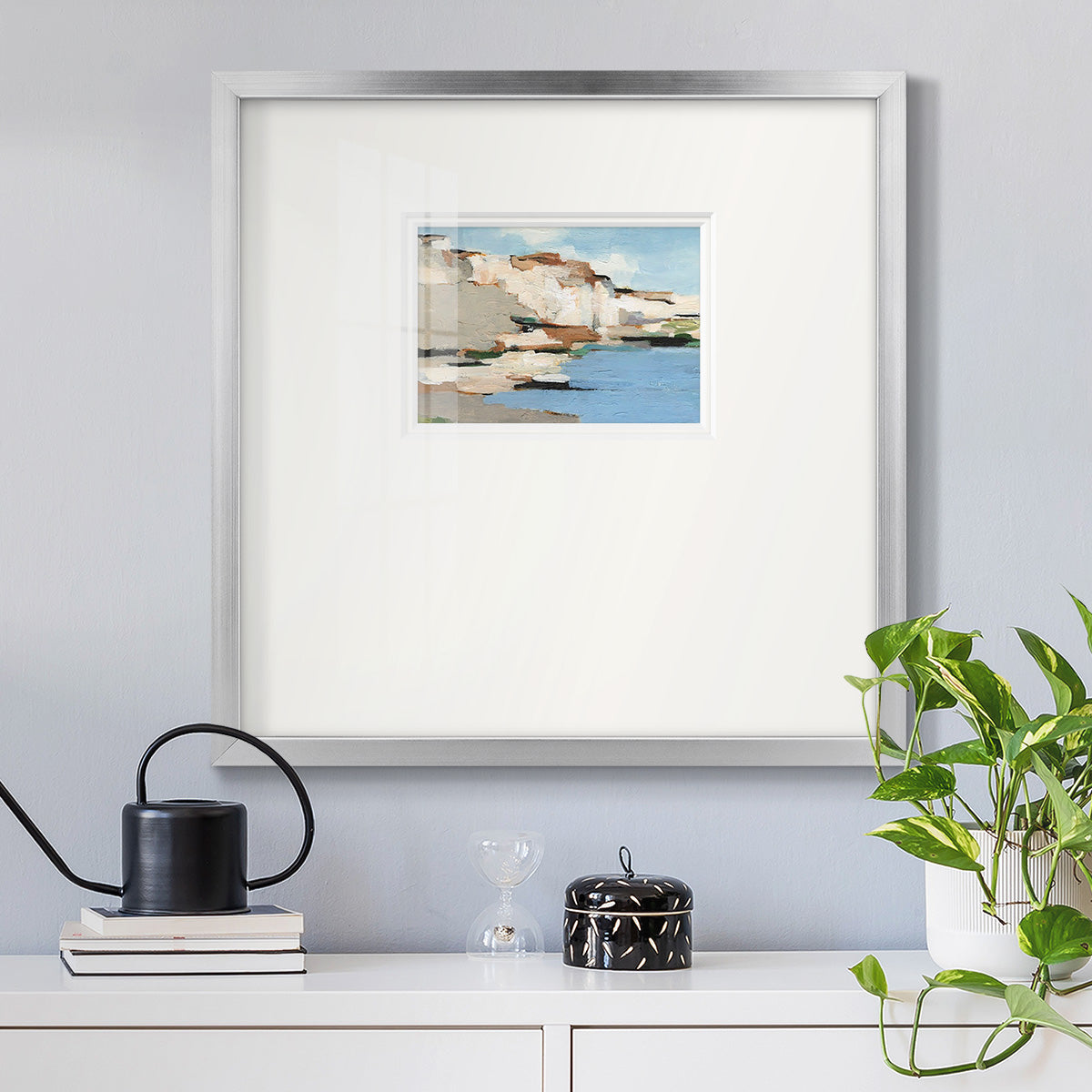 White Rock Cliffs I Premium Framed Print Double Matboard