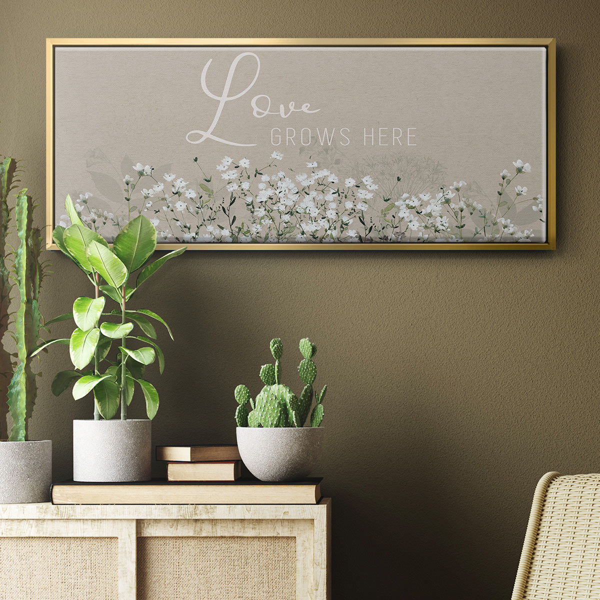 Bouquet of Love - Floater Framed Canvas Print