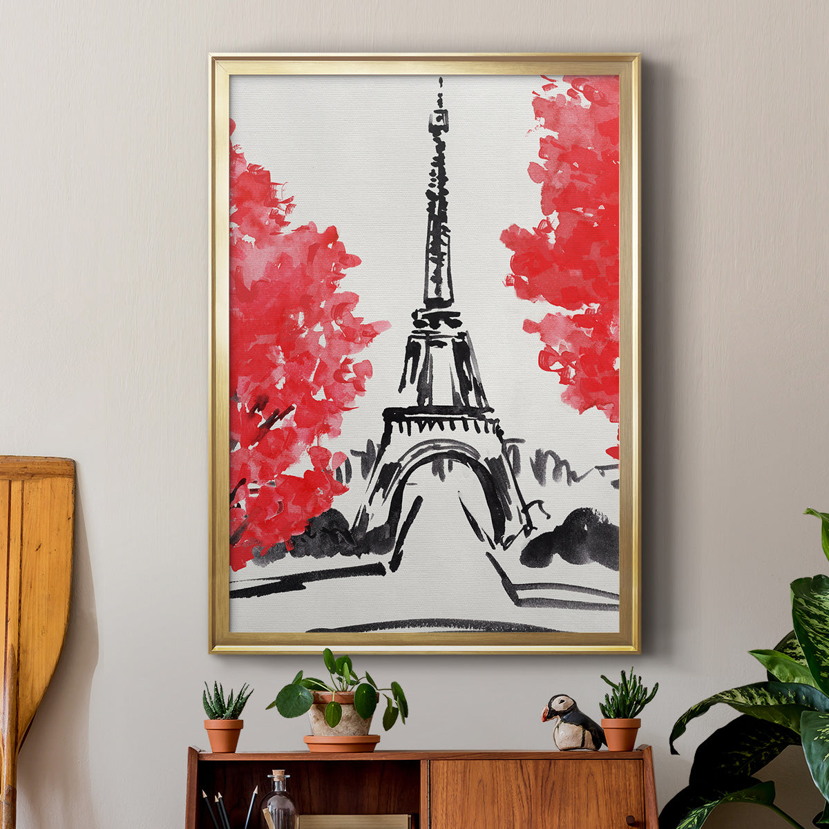 Day in Paris I - Modern Framed Canvas Print