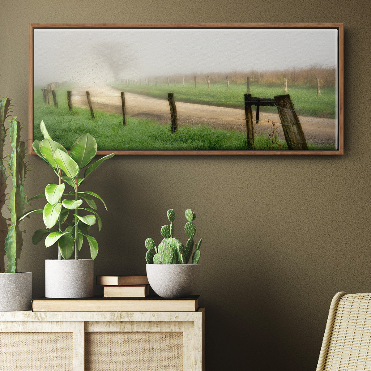 Around the Bend - Floater Framed Canvas Print