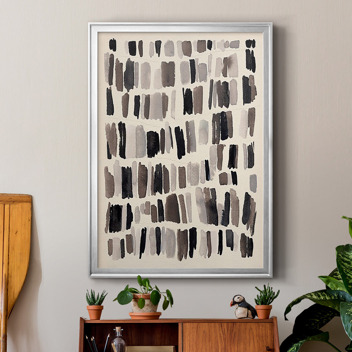 Chalk and Flint II - Modern Framed Canvas Print