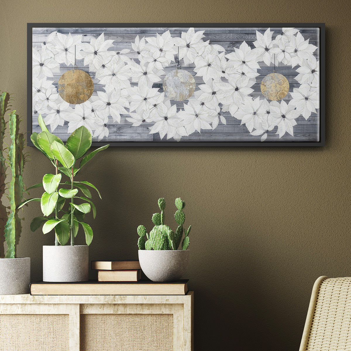 Sophisticated Christmas Collection H - Floater Framed Canvas Print