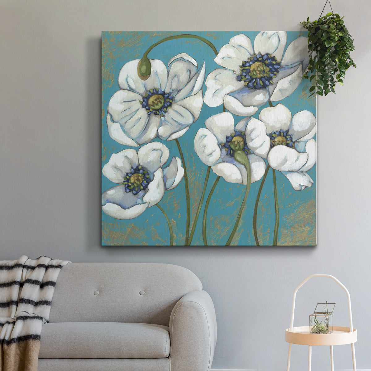 Lakeside Poppies II - Canvas Art Print