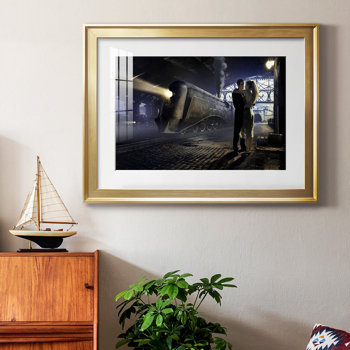 Train Depot Premium Framed Print - Ready to Hang