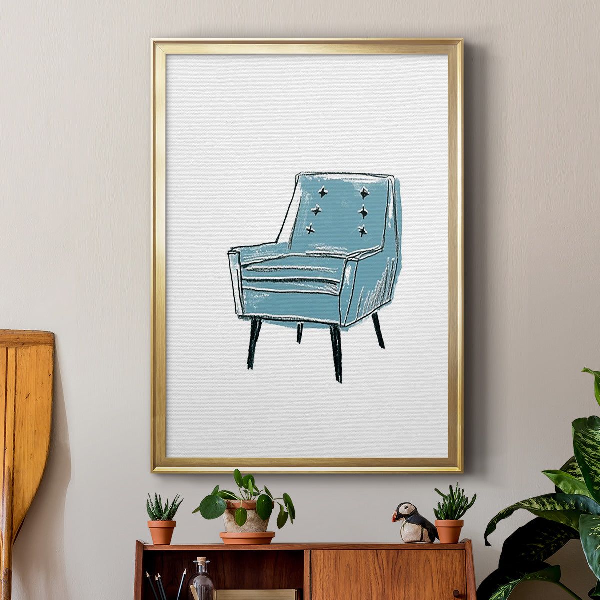 Take a Seat X - Modern Framed Canvas Print