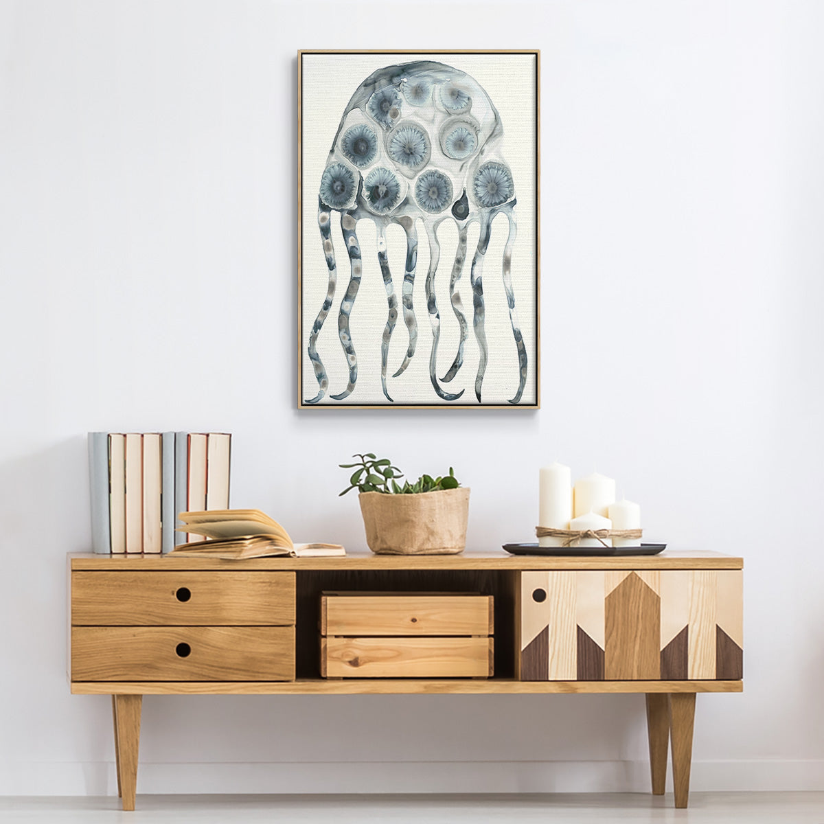 Silver Jelly  -  Framed Canvas Print
