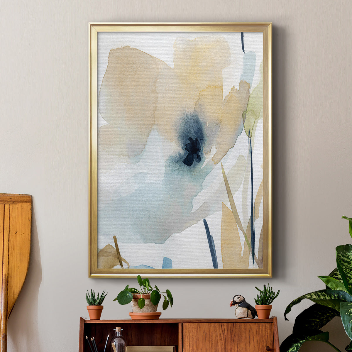 Blooming Wash II - Modern Framed Canvas Print