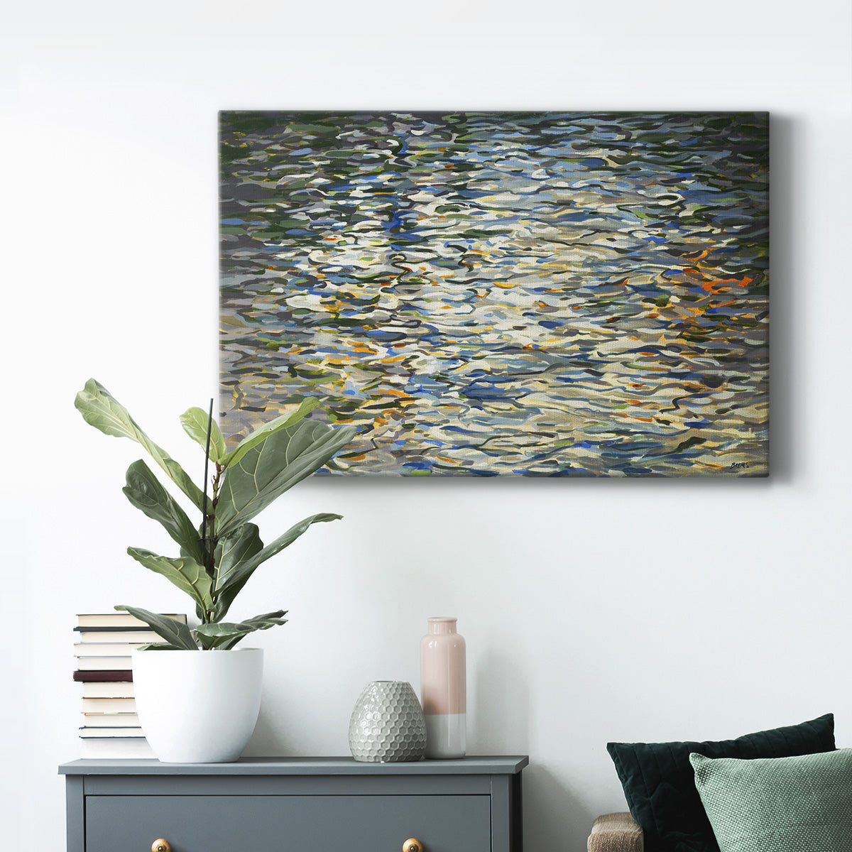 Water Reflections Premium Gallery Wrapped Canvas - Ready to Hang