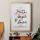 Faith Hope and Love Cross - Modern Framed Canvas Print