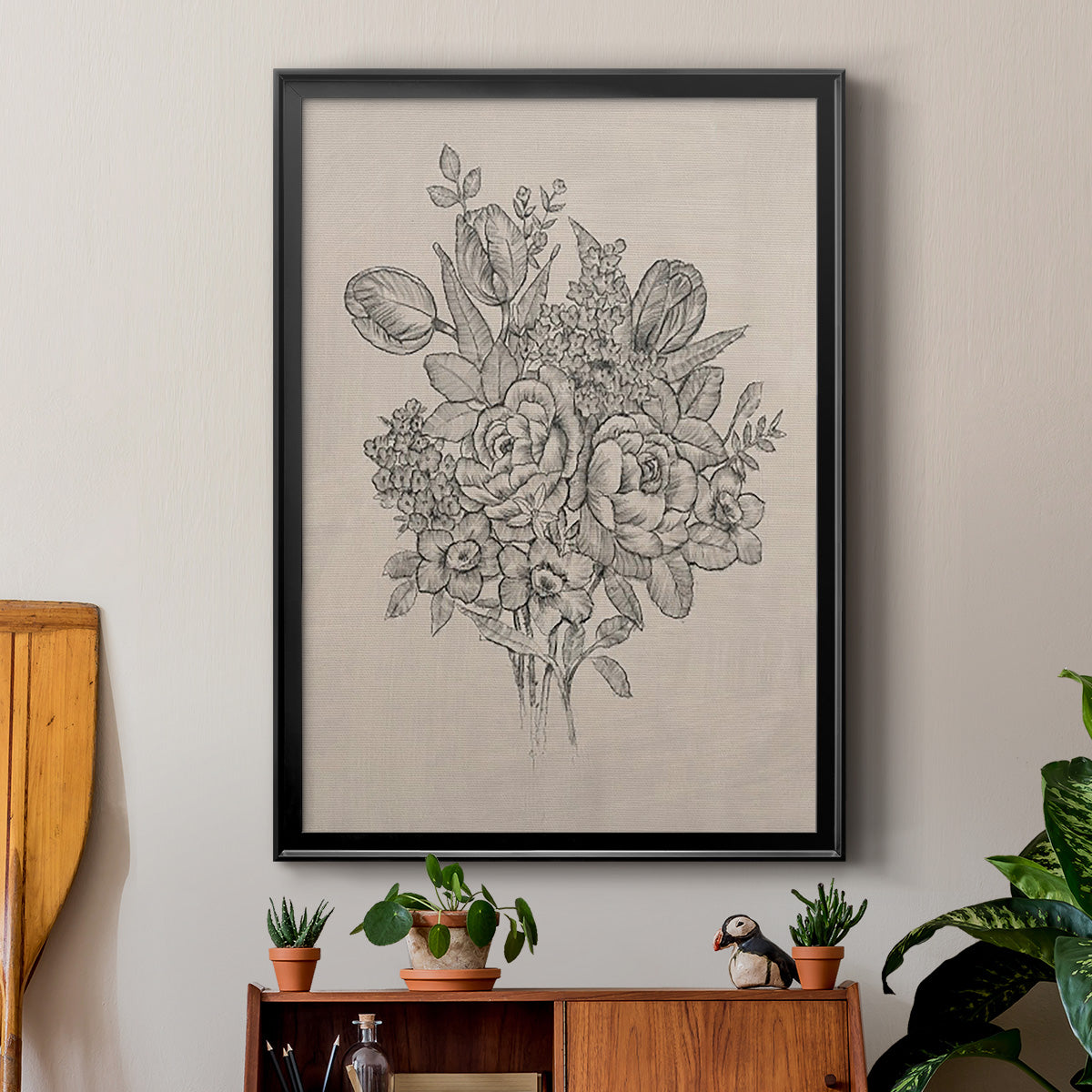 Floral Bouquet II - Modern Framed Canvas Print