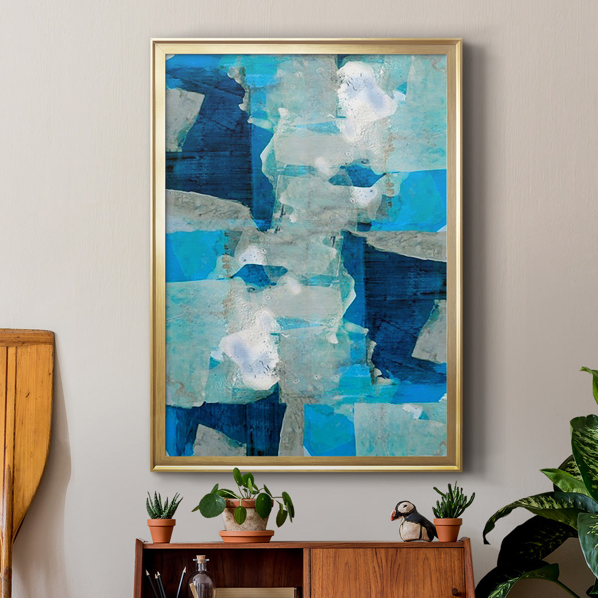 Impasto I - Modern Framed Canvas Print