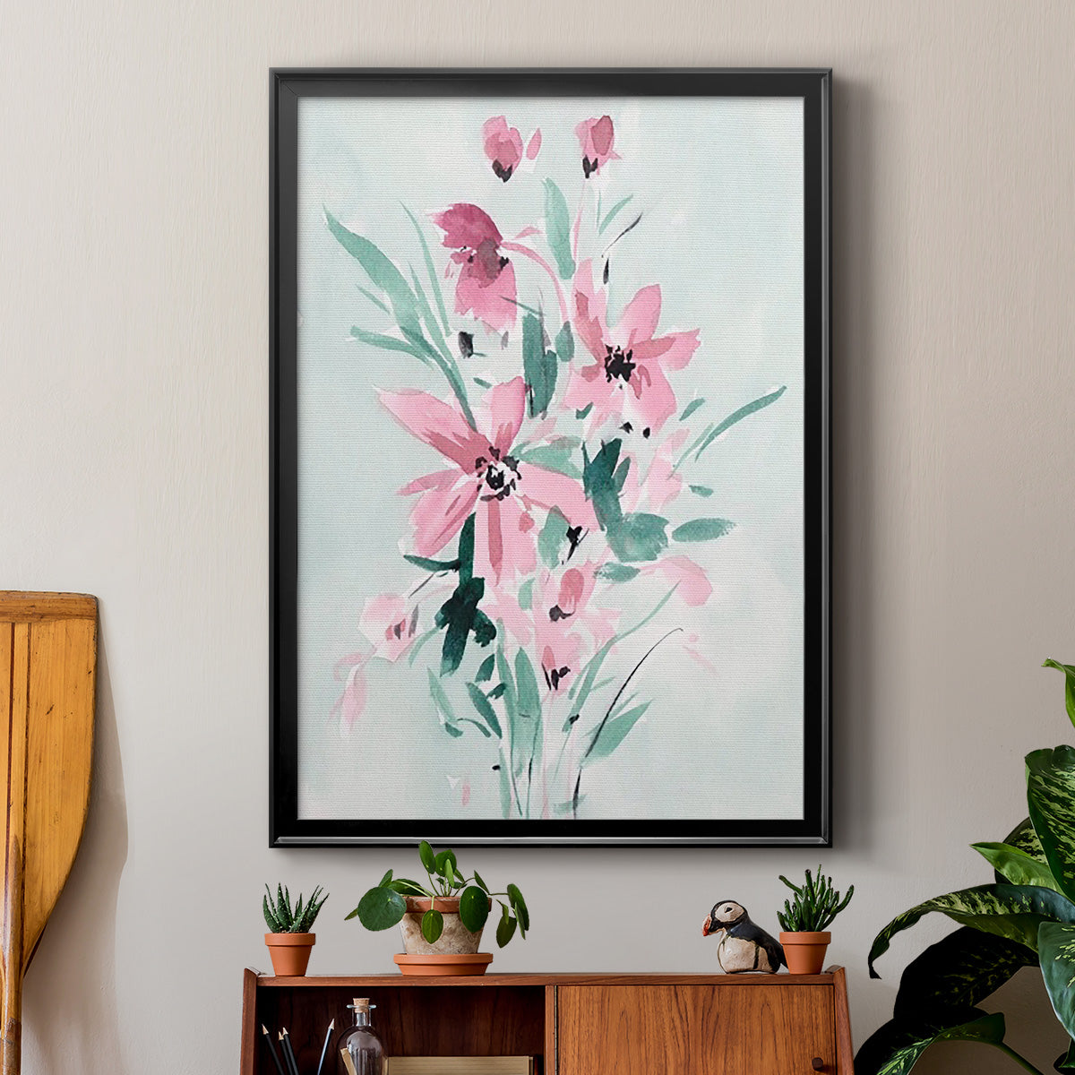 Posy Blooms II - Modern Framed Canvas Print