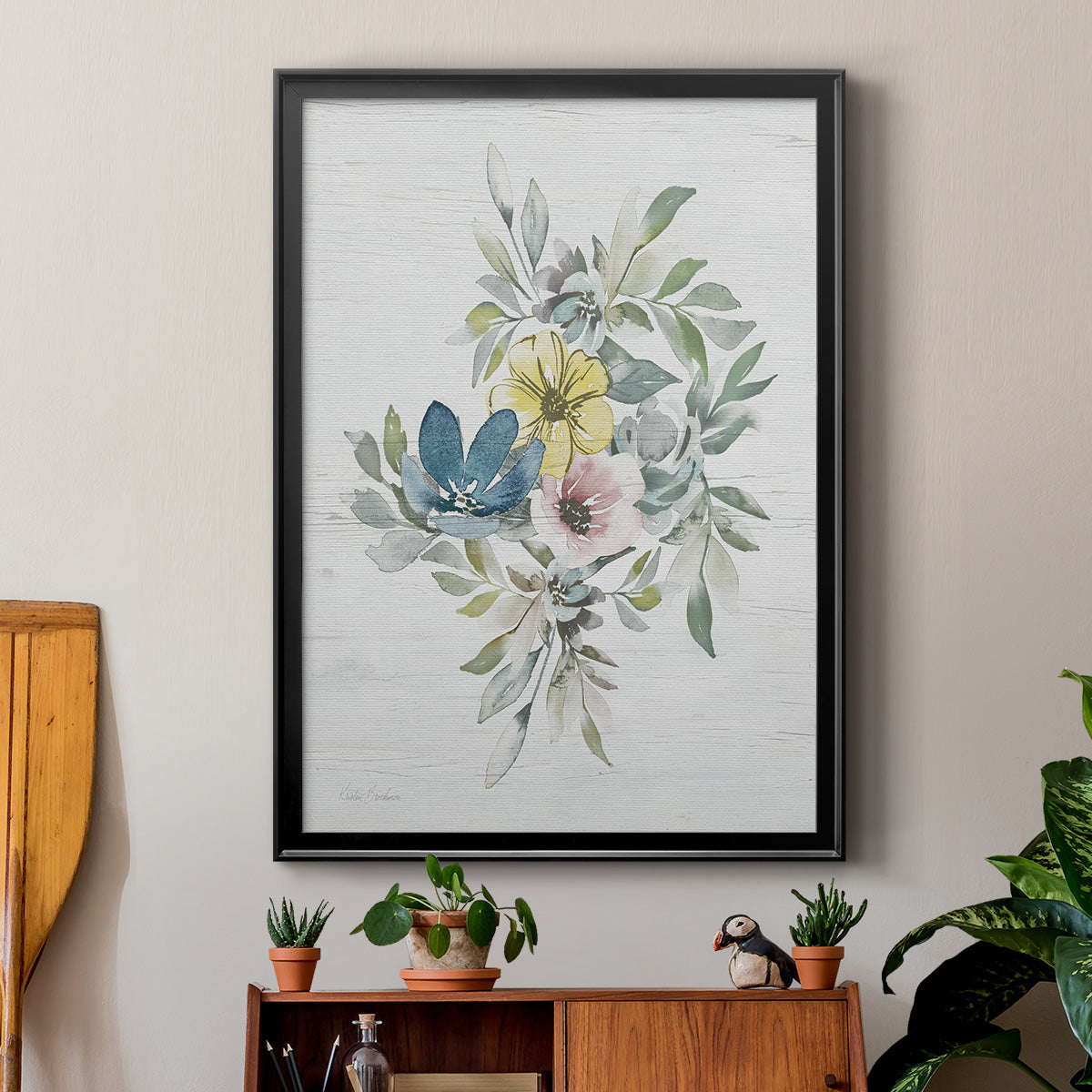 Spring Meadow Arrangement II - Modern Framed Canvas Print