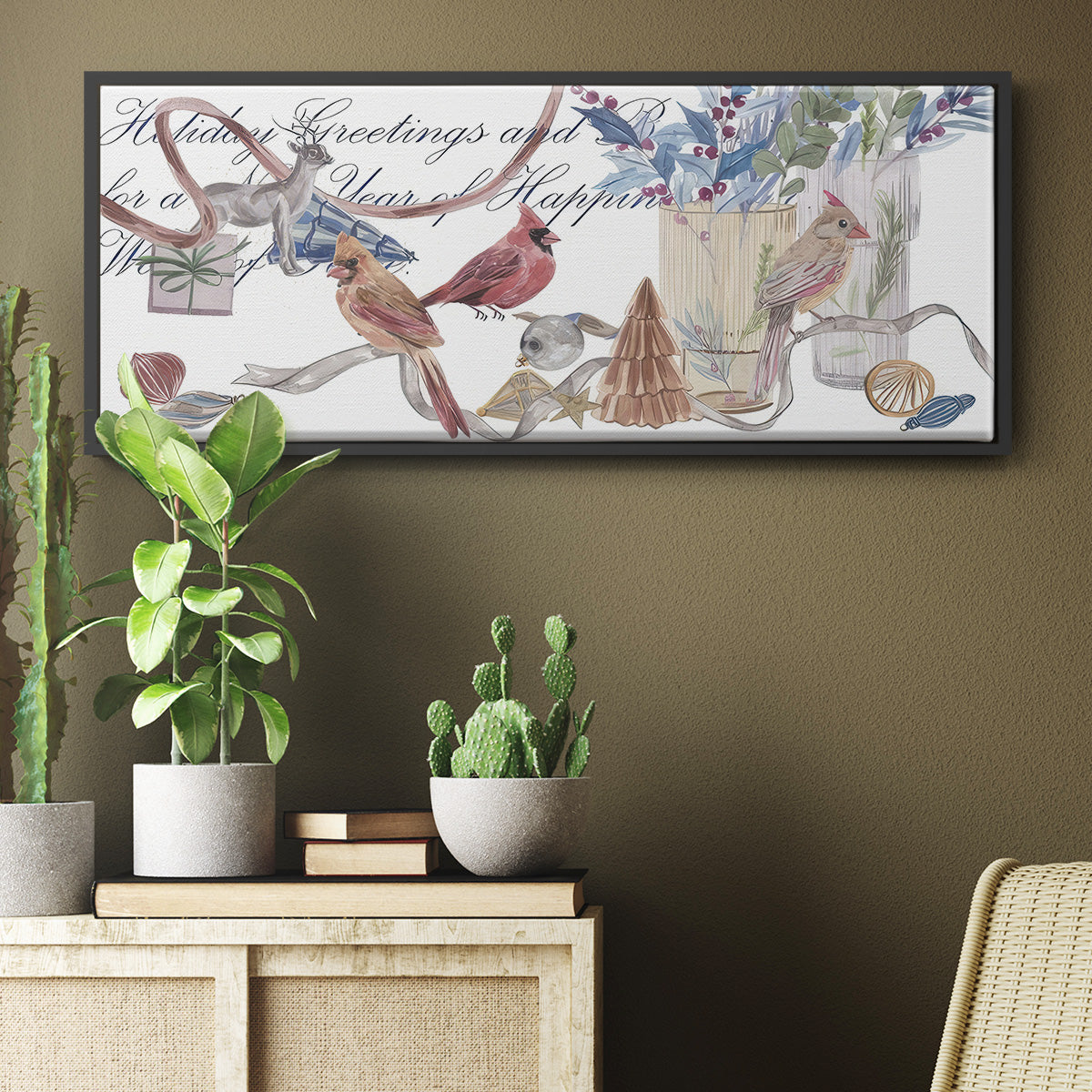 Warm Wishes Collection D - Floater Framed Canvas Print