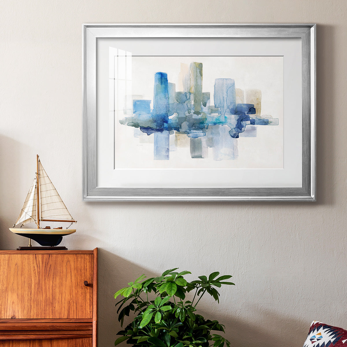 Soft Skyline II Premium Framed Print - Ready to Hang