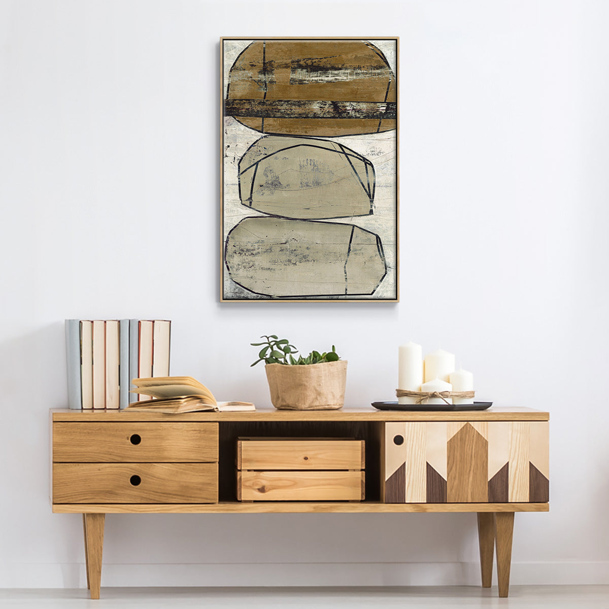 Dim Sum I - Floater Framed Canvas Print