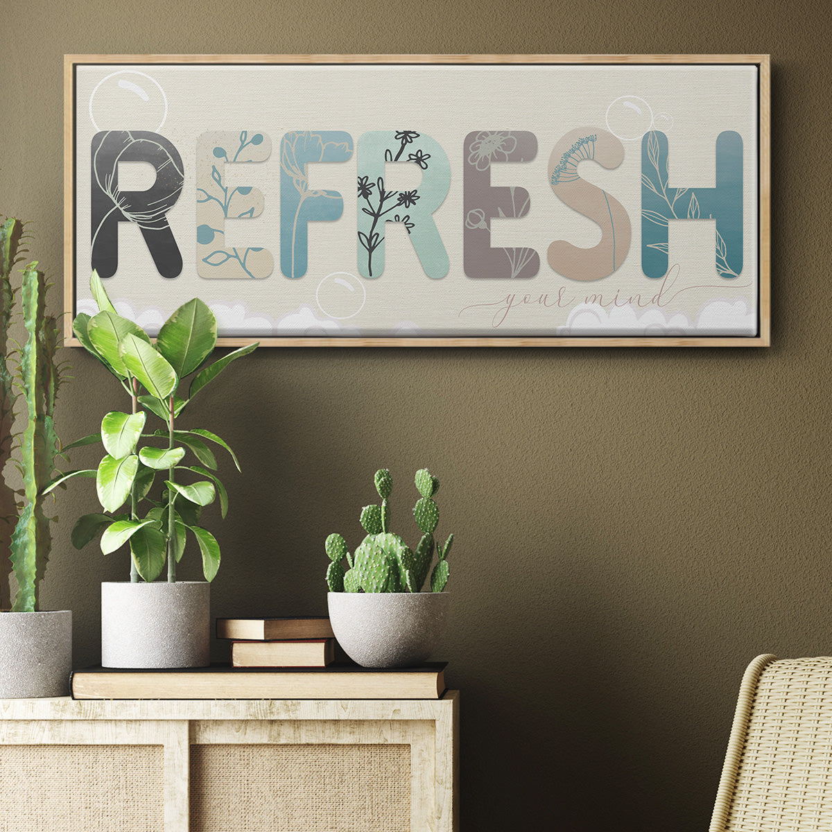 Orange Orchid - Floater Framed Canvas Print