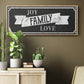 Joy Family Love - Floater Framed Canvas Print