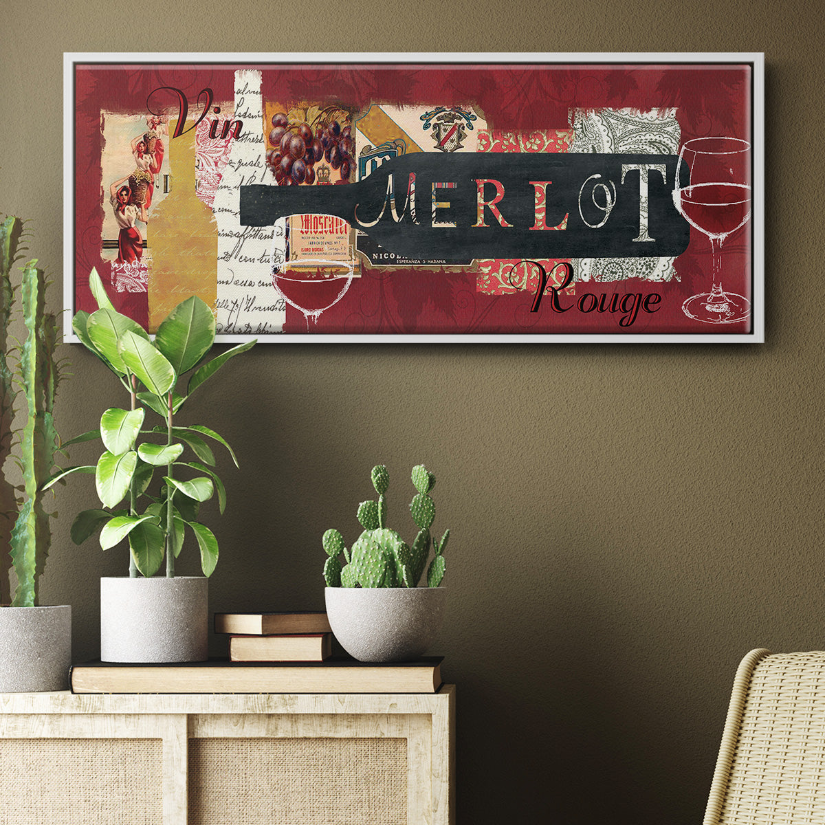 Merlot - Floater Framed Canvas Print
