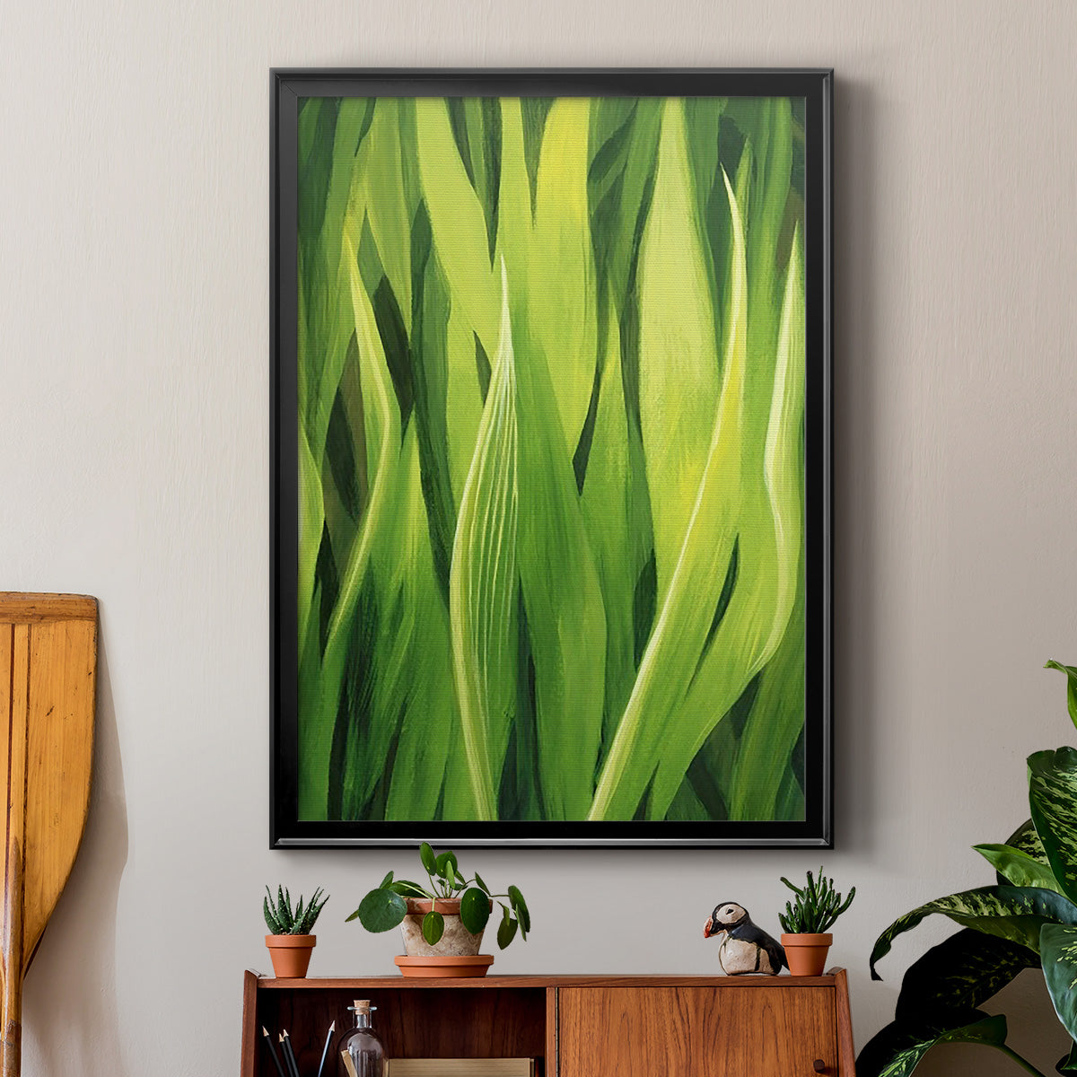 Blades of Grass II - Modern Framed Canvas Print