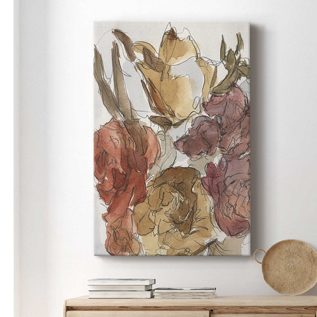 Cropped Floral Arrangement I - Canvas Art Print