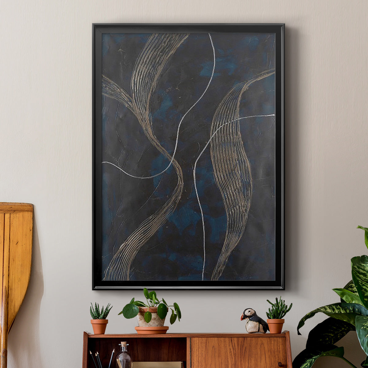 Laminar Flow II - Modern Framed Canvas Print