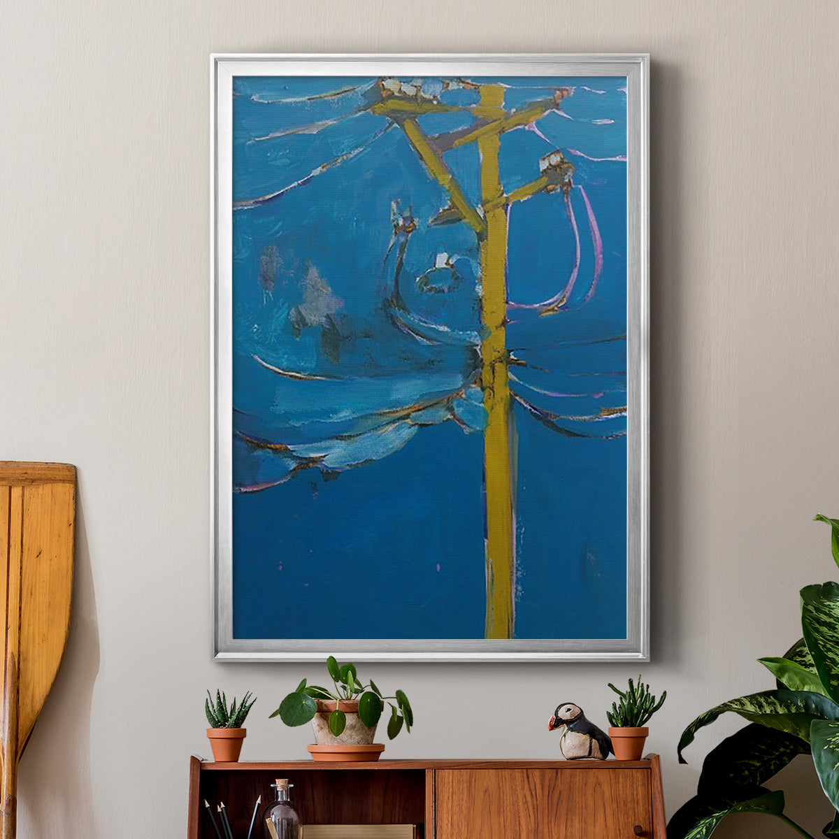 Wires IV - Modern Framed Canvas Print