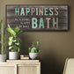 Happiness Bath - Floater Framed Canvas Print