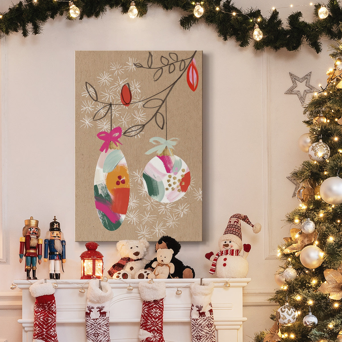 Crafty Christmas Collection B - Gallery Wrapped Canvas