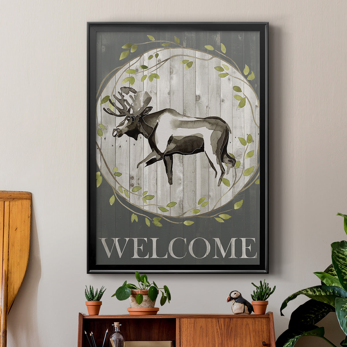 Woodland Welcome IV - Modern Framed Canvas Print