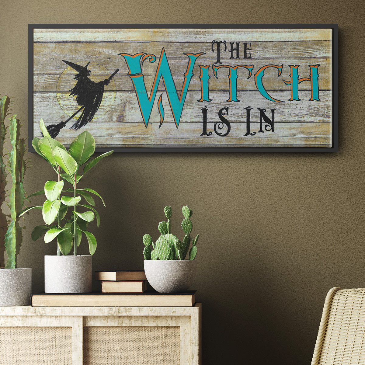 The Witch is in - Floater Framed Canvas Print