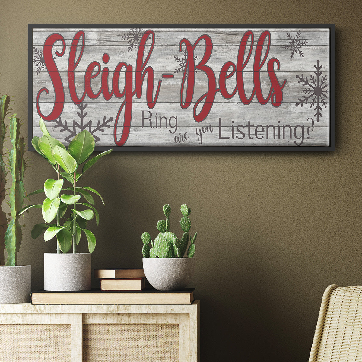 Sleigh Bells - Floater Framed Canvas Print