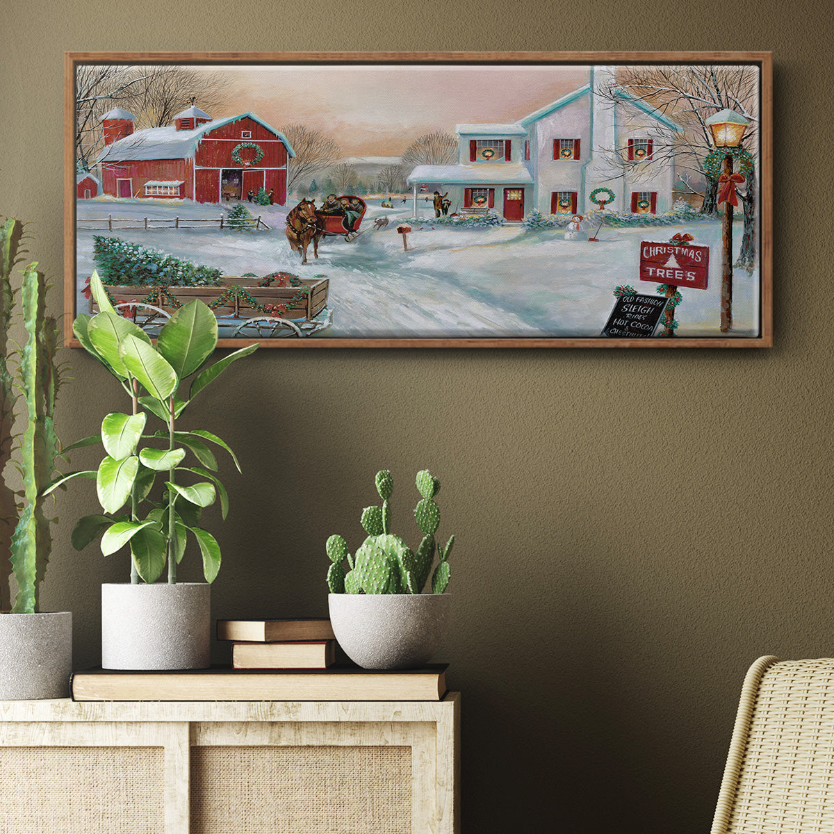 Christmas Tree Farm - Floater Framed Canvas Print
