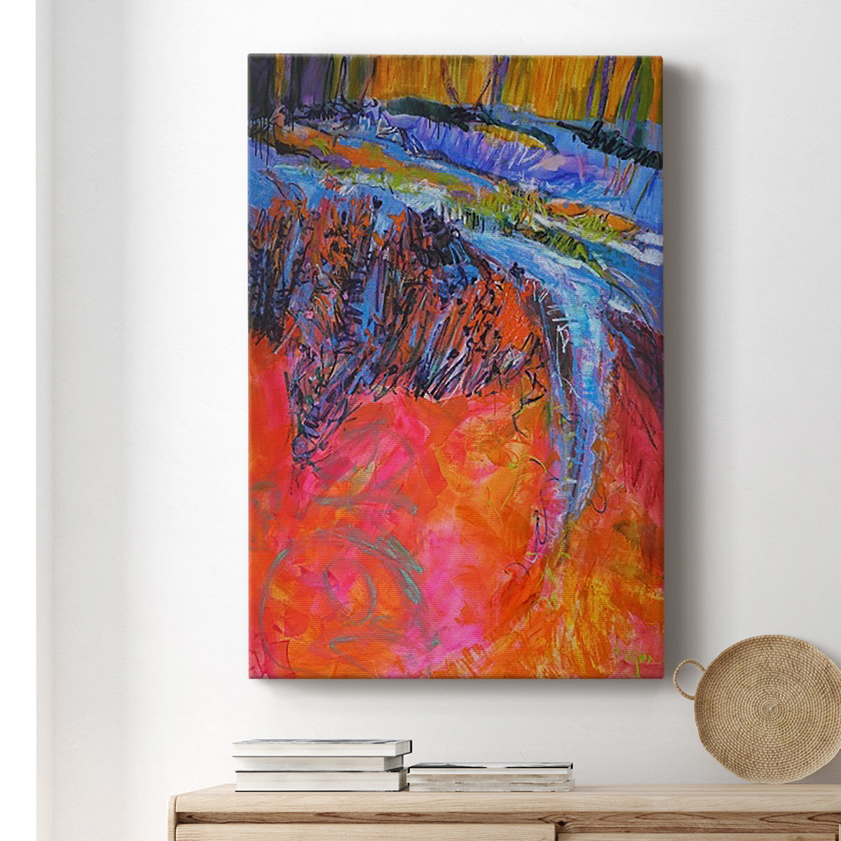 Vibrant Flow I Premium Gallery Wrapped Canvas - Ready to Hang