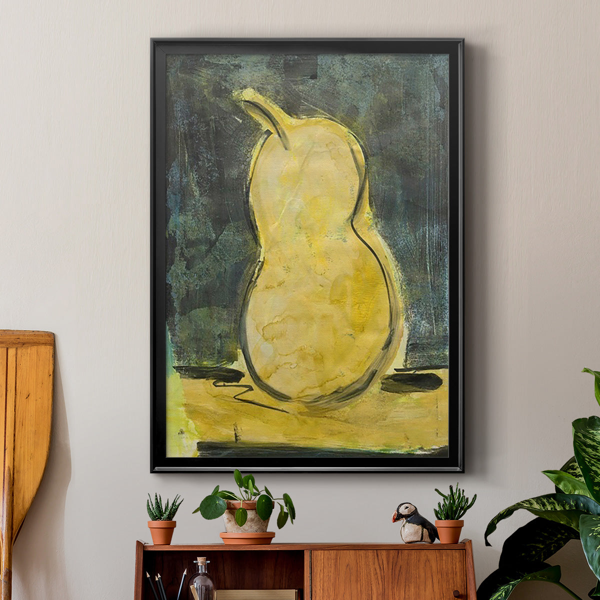 Urban Pear I - Modern Framed Canvas Print