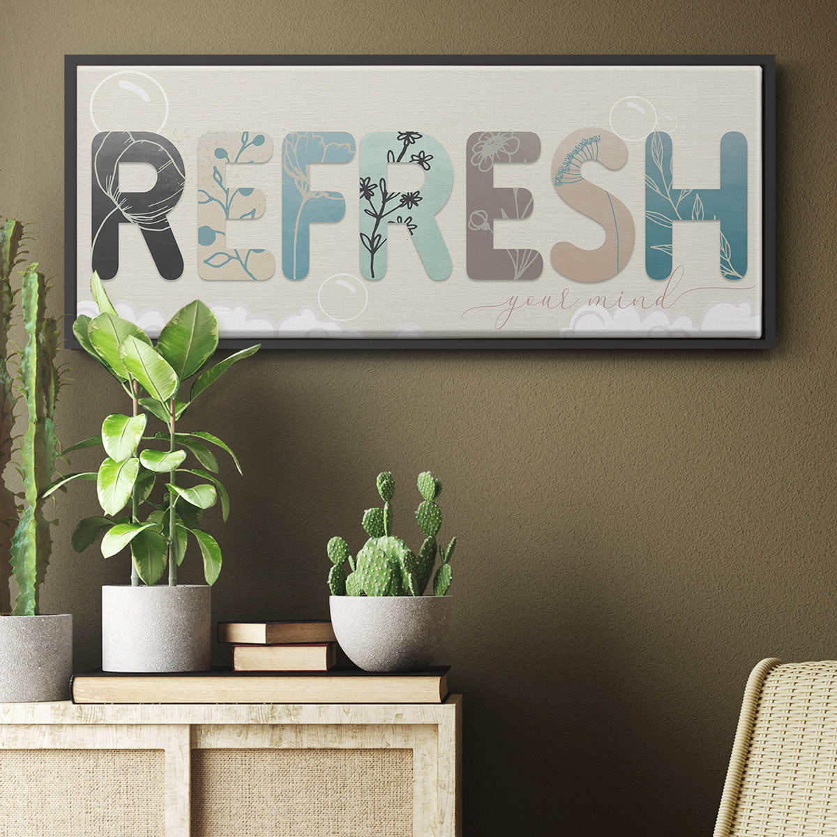 Orange Orchid - Floater Framed Canvas Print