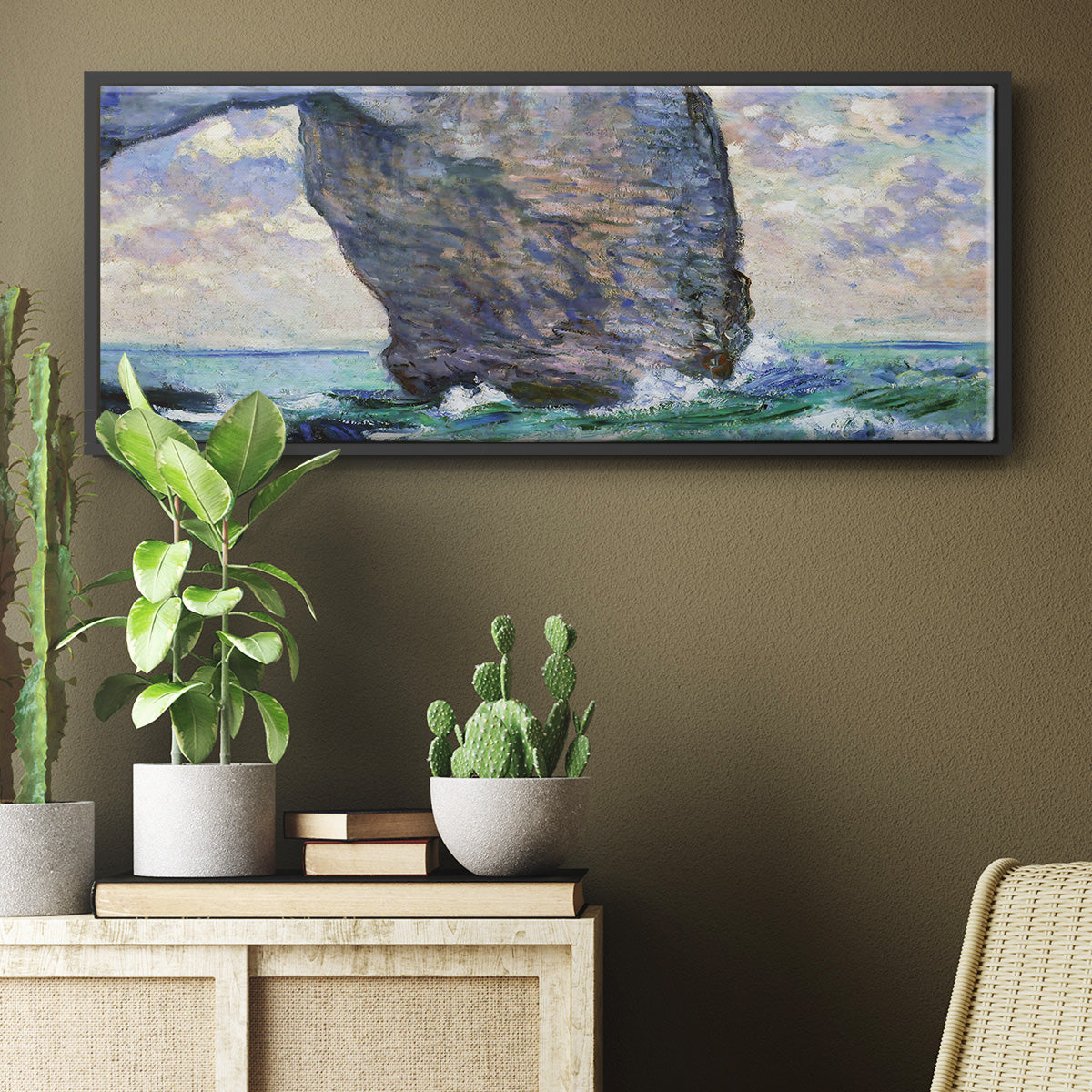 The Manneport, Seen from Below, 1883 - Floater Framed Canvas Print