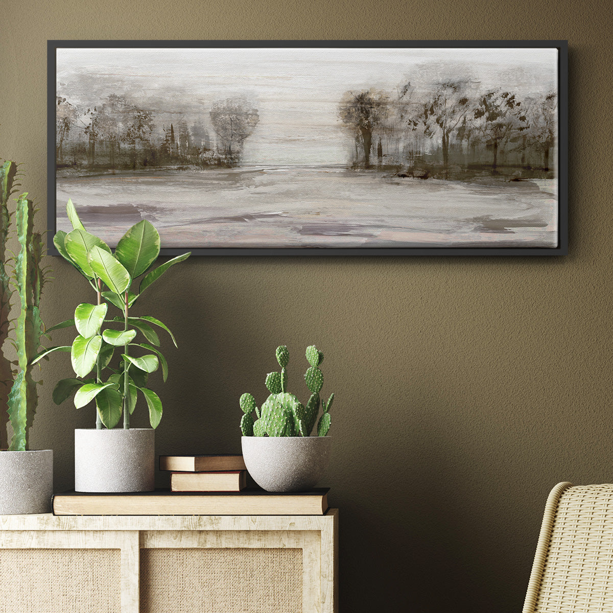 Near Graham Mountain - Floater Framed Canvas Print