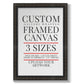 Frame Shop Custom Canvas