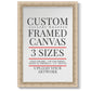 Frame Shop Custom Canvas