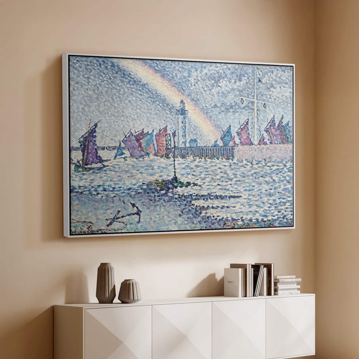 Entrance to the Port of Honfleur, 1899 - Floater Framed Canvas Print