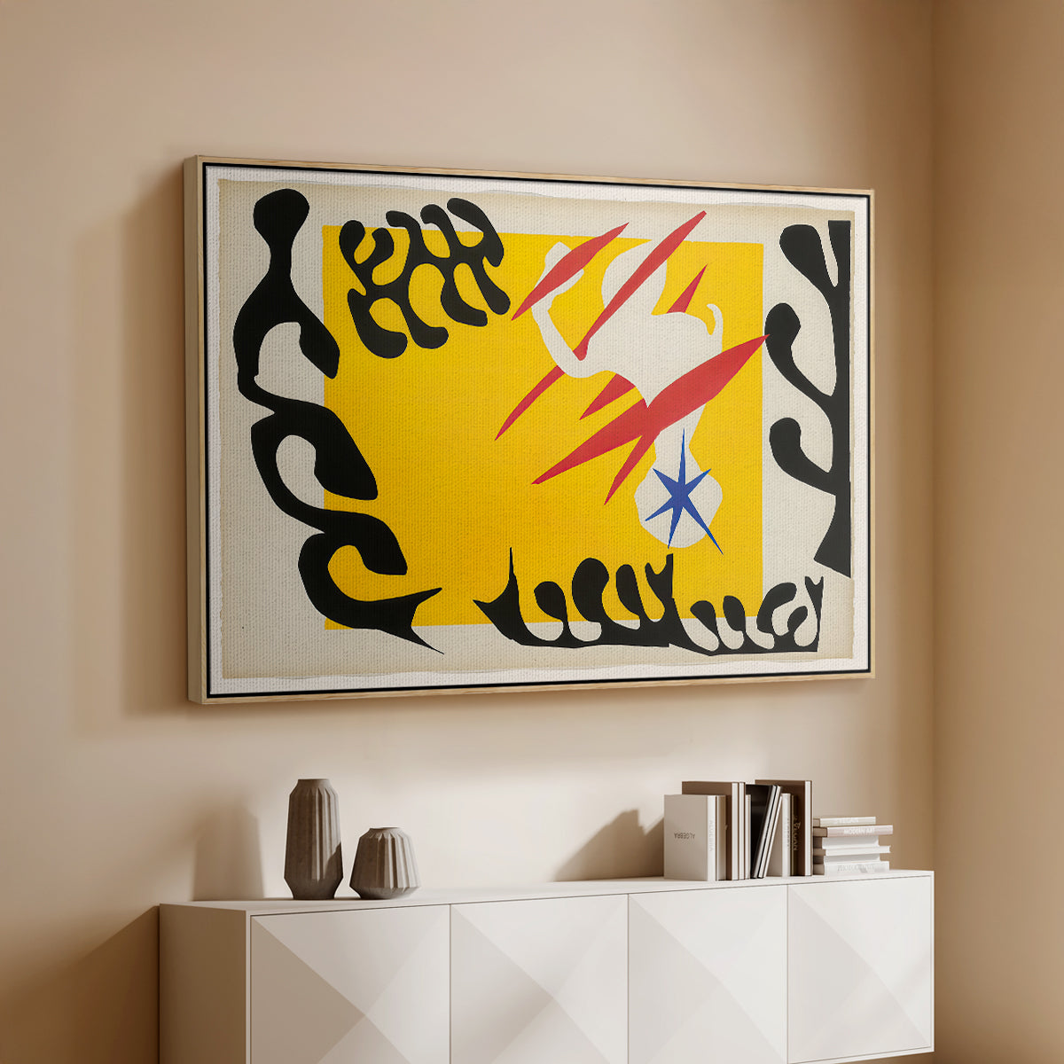 The Nightmare of the White Elephant, from Jazz, 1947 - Floater Framed Canvas Print