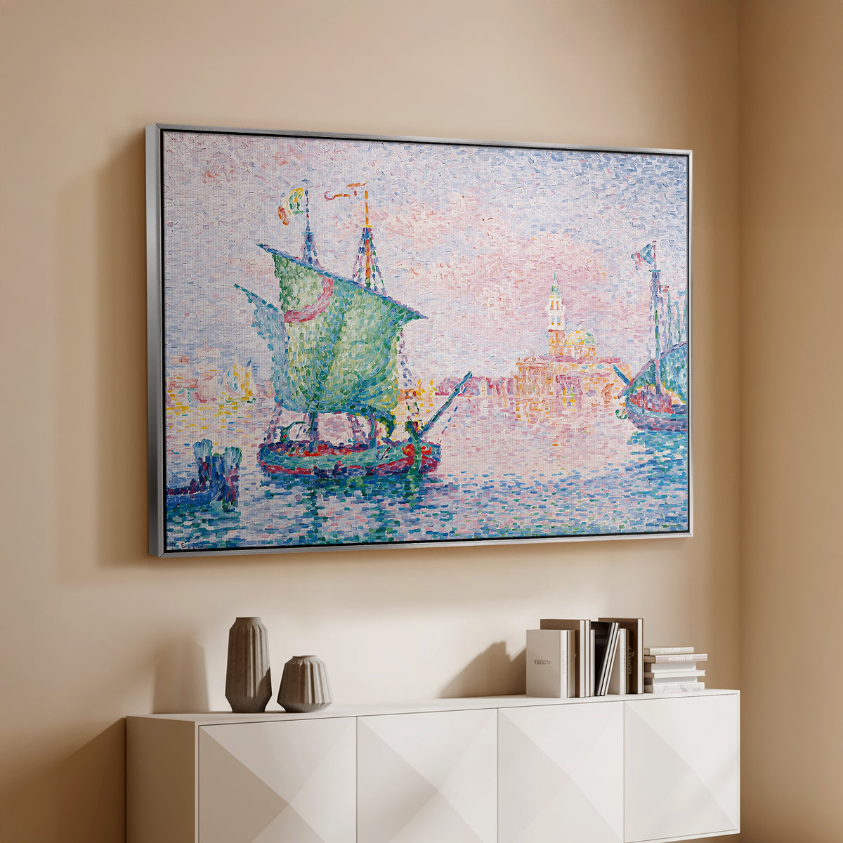 Venice, the Pink Cloud, 1909 - Floater Framed Canvas Print