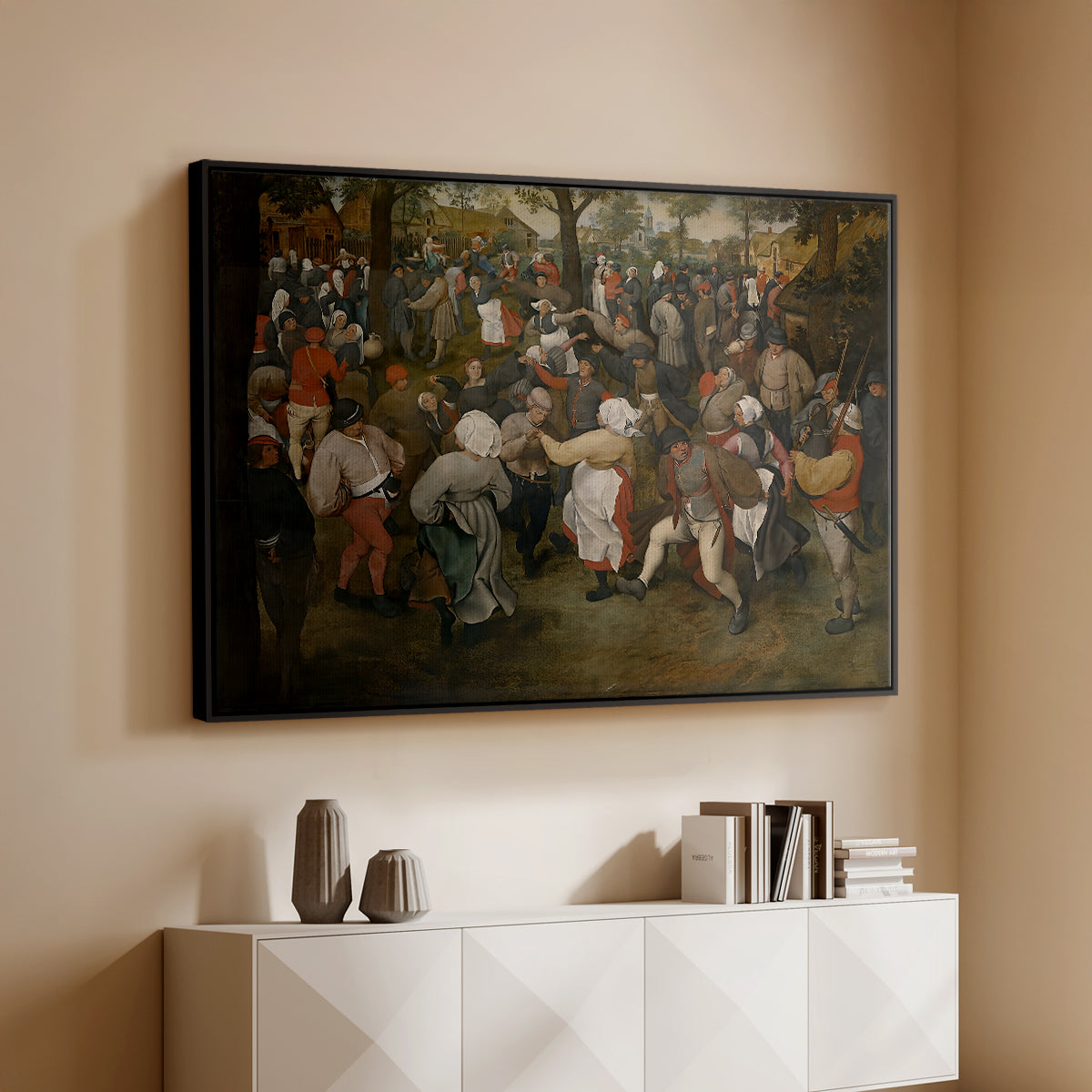 The Wedding Dance, c. 1566 - Floater Framed Canvas Print