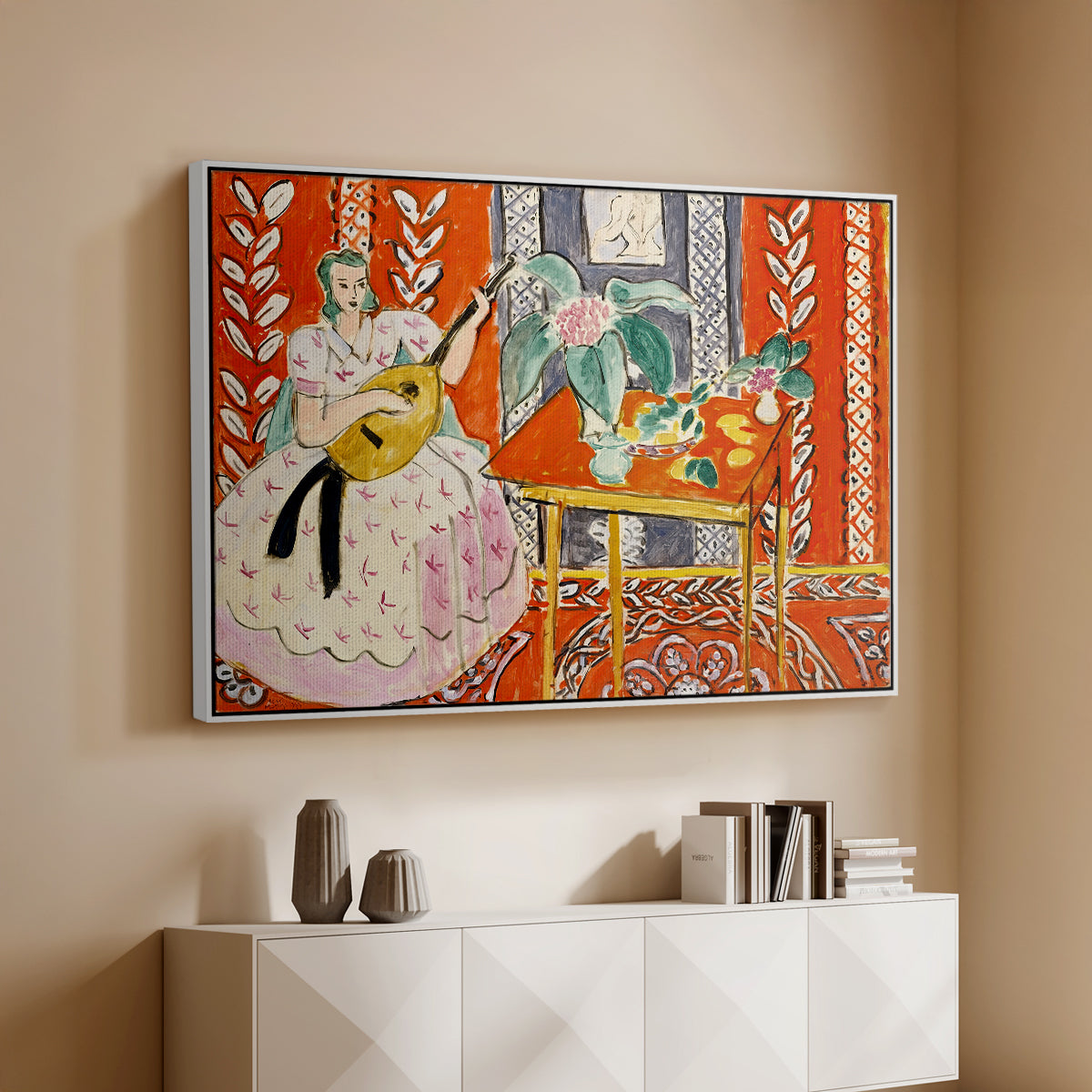 The Lute (Le luth), 1943 - Floater Framed Canvas Print