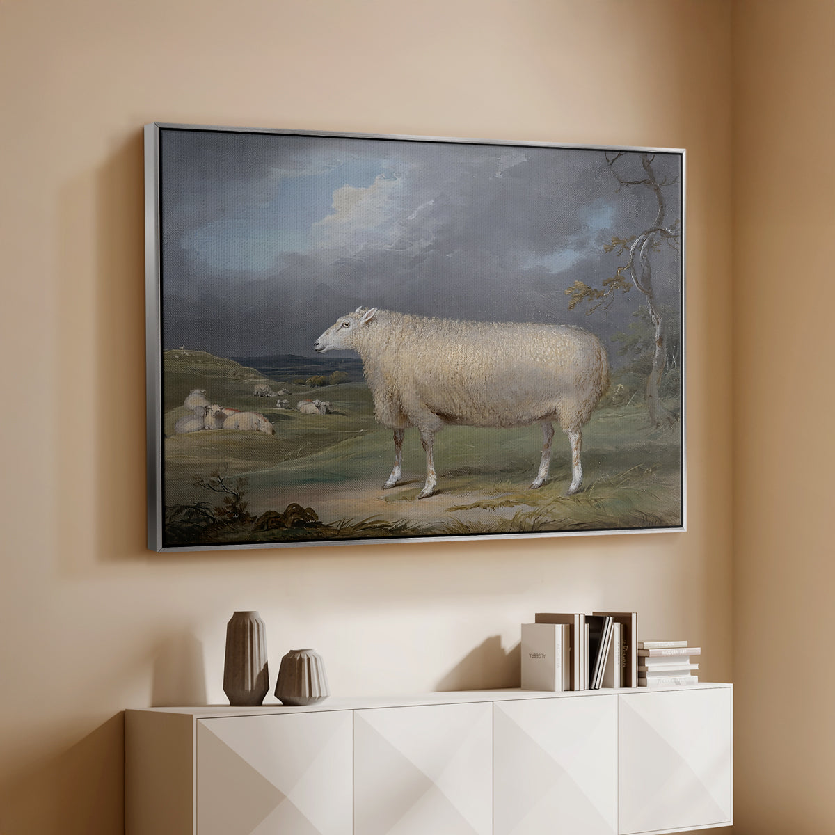 A Border Leicester Ewe, c. 1795-1800 - Floater Framed Canvas Print
